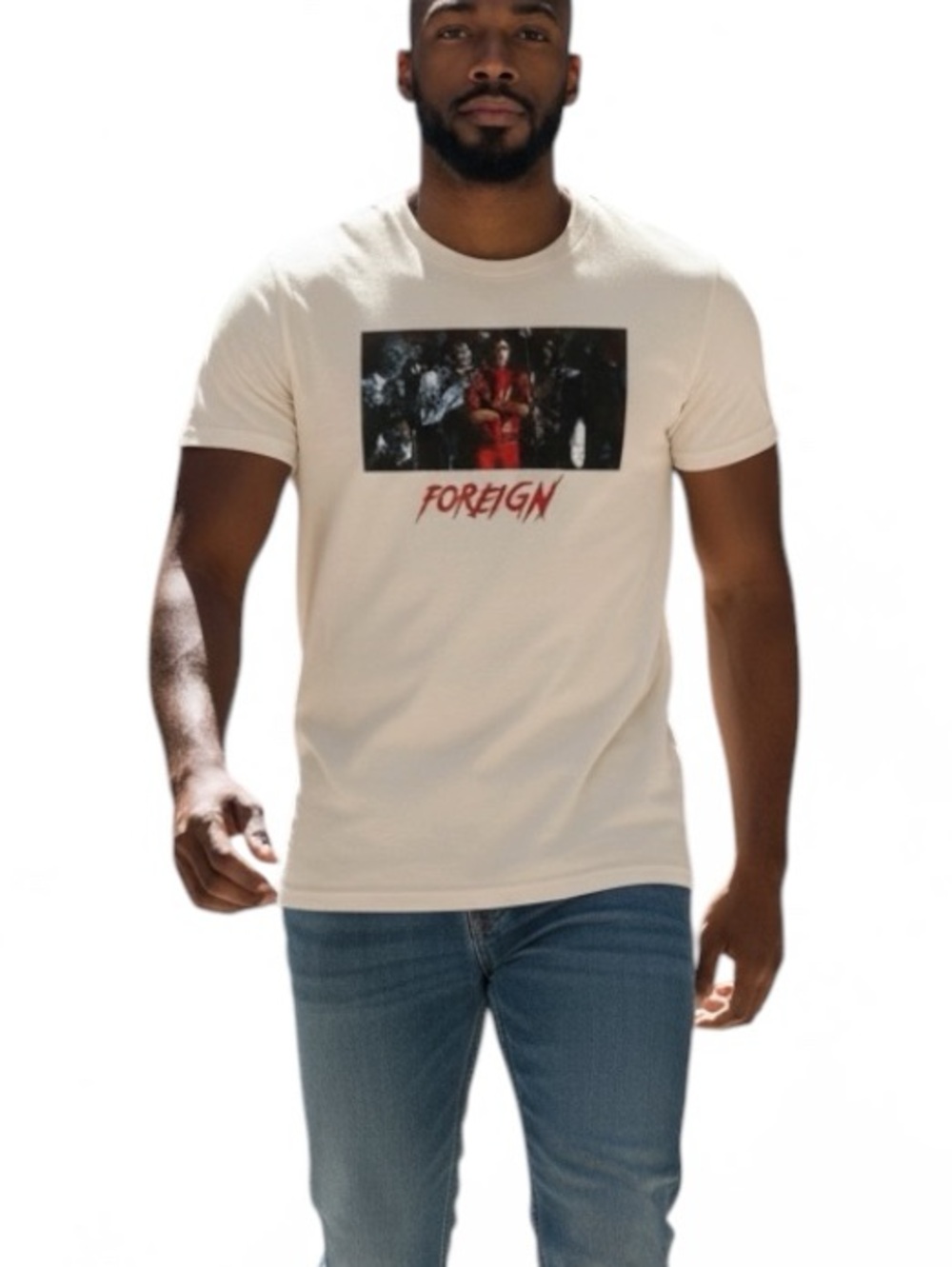 Foreign NWOT White Short Sleeve Tee with Graphic